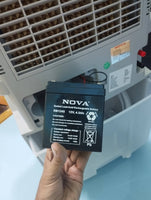 NOVA Rechargeable AC/DC Air Cooler Fan (Solar Supported) – 14L Tank | 7-9 Hours Backup